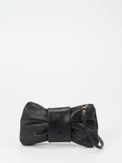Marlon Firenze – Clutch aus Metallicleder Schwarz