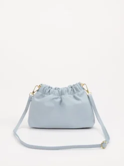 Marlon Firenze – Crossbody-Bag aus Kalbleder hellblau