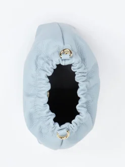 Marlon Firenze – Crossbody-Bag aus Kalbleder hellblau