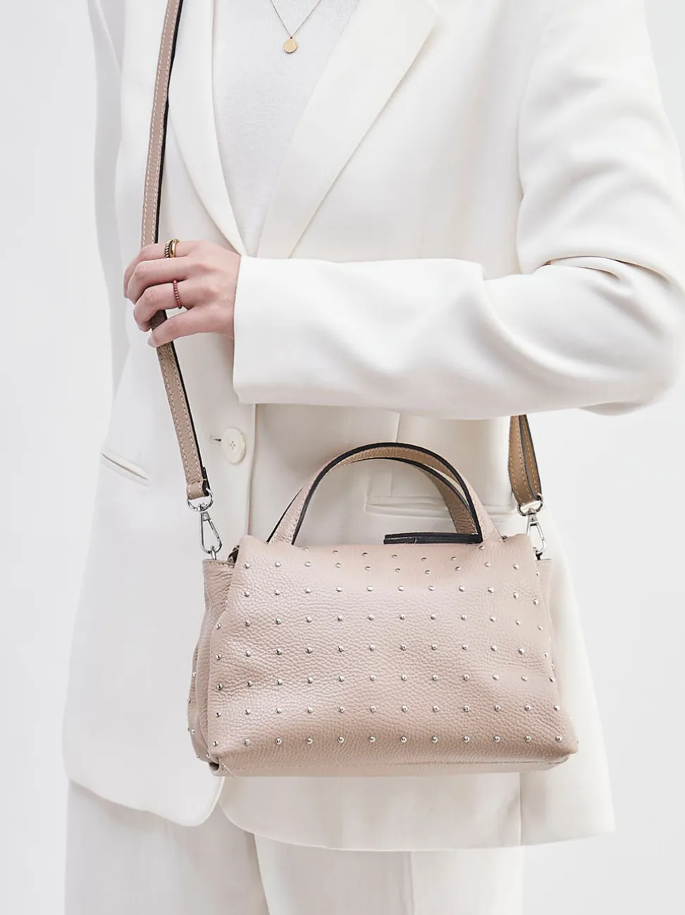 Marlon Firenze – Handtasche aus Kalbleder beigebraun