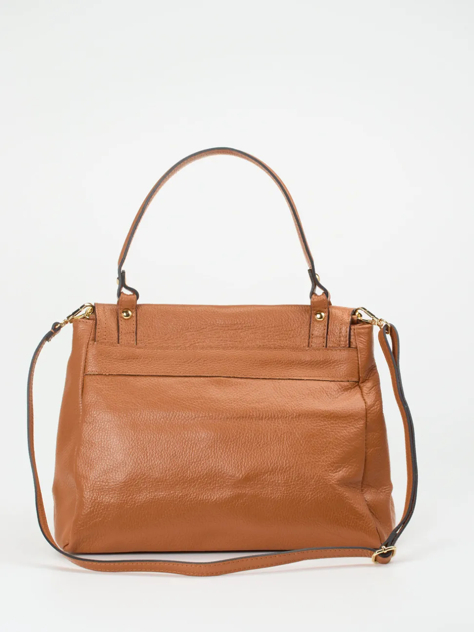 Marlon Firenze – Handtasche aus Lammleder Cognacbraun