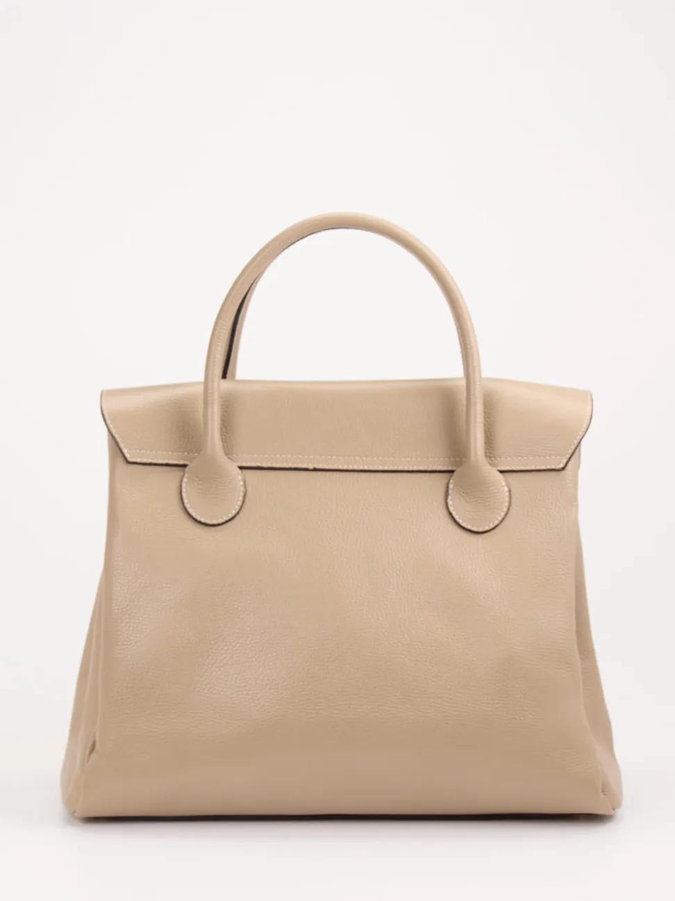 Marlon Firenze – Henkeltasche aus Kalbleder Beigebraun