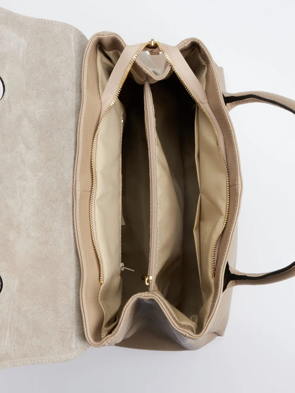 Marlon Firenze – Henkeltasche aus Kalbleder Beigebraun