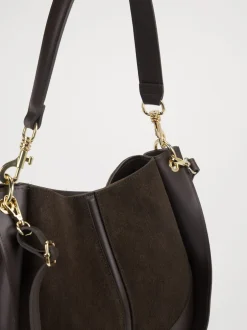 Marlon Firenze – Hobo Bag aus Kalbleder Dunkelbraun