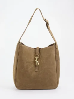 Marlon Firenze – Hobo Bag aus Kalbleder in Taupe