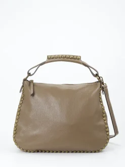 Marlon Firenze – Hobo Bag aus Kalbleder in Taupe