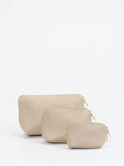 Marlon Firenze – Kosmetiktasche aus Kalbleder Beige