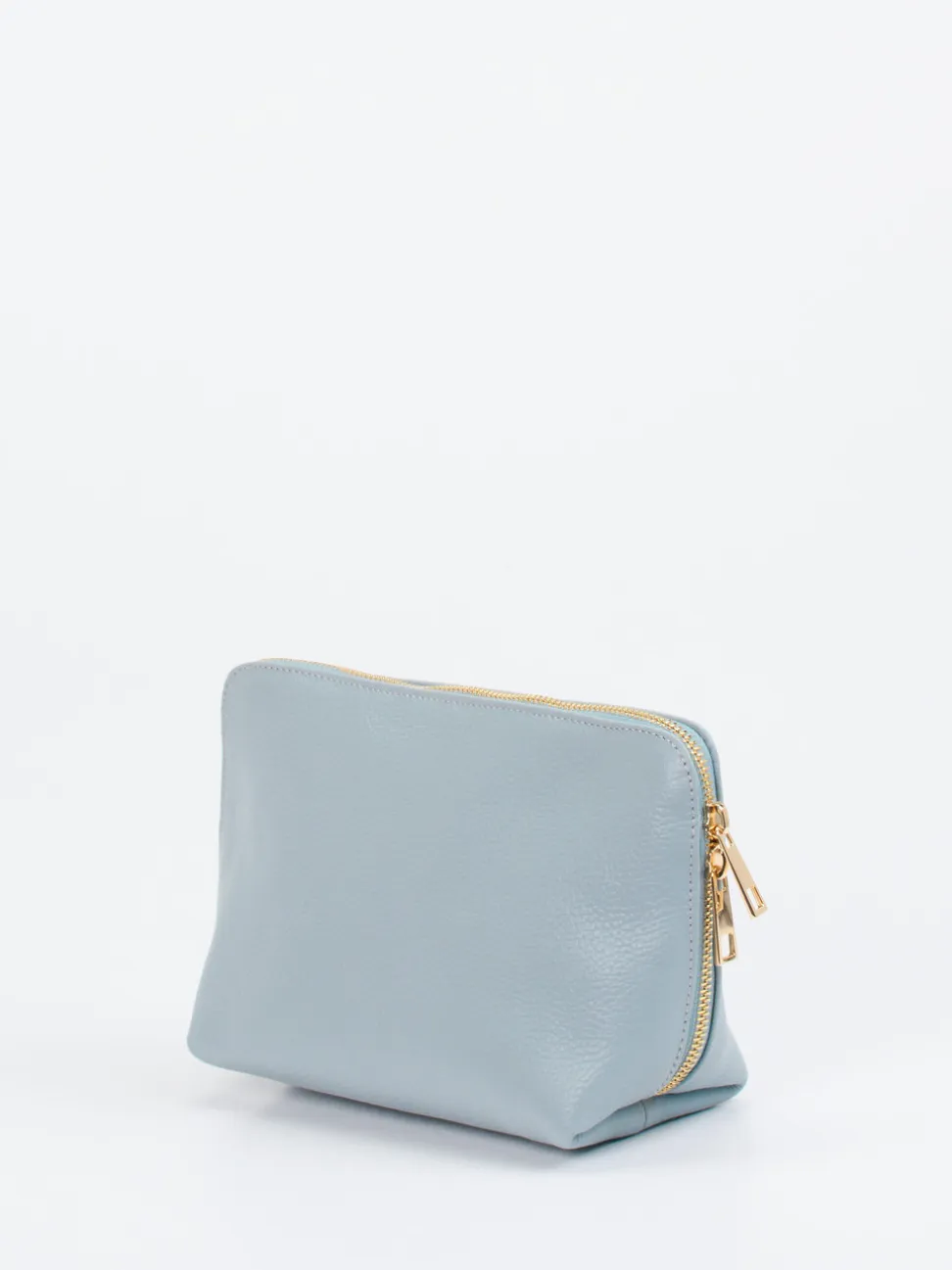 Marlon Firenze – Kosmetiktasche aus Kalbleder Hellblau