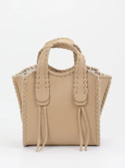 Marlon Firenze – Mini Tote Bag aus Kalbleder Taupe