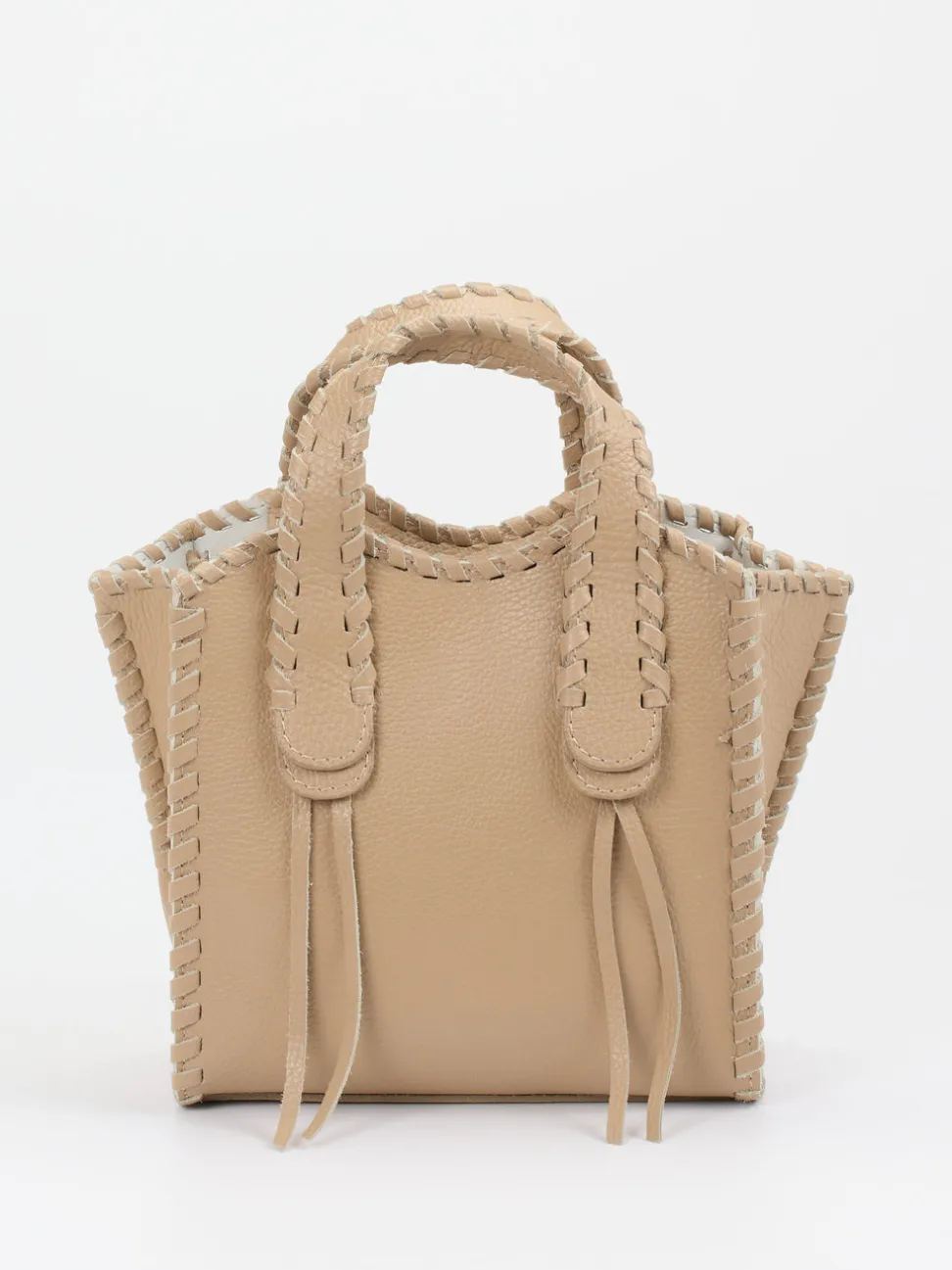 Marlon Firenze – Mini Tote Bag aus Kalbleder Taupe