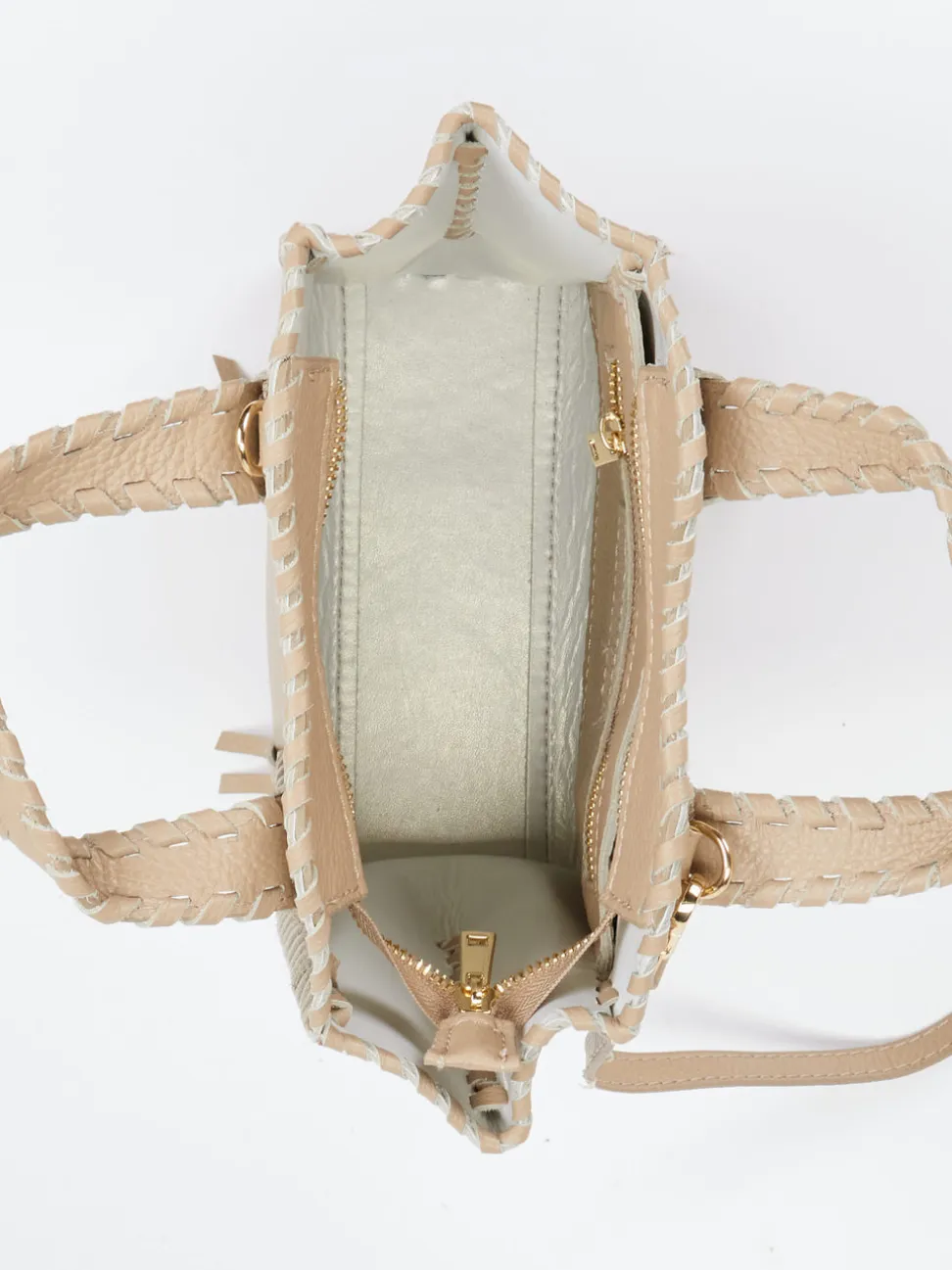 Marlon Firenze – Mini Tote Bag aus Kalbleder Taupe