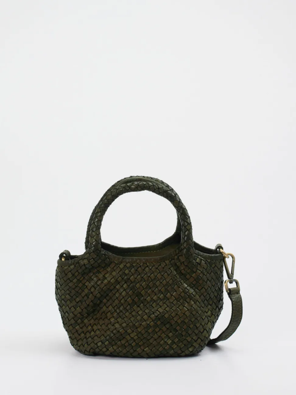 Marlon Firenze – Mini Tote Bag aus Kalbleder Olivgrün