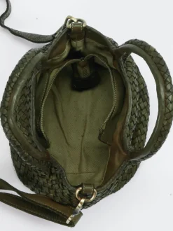 Marlon Firenze – Mini Tote Bag aus Kalbleder Olivgrün