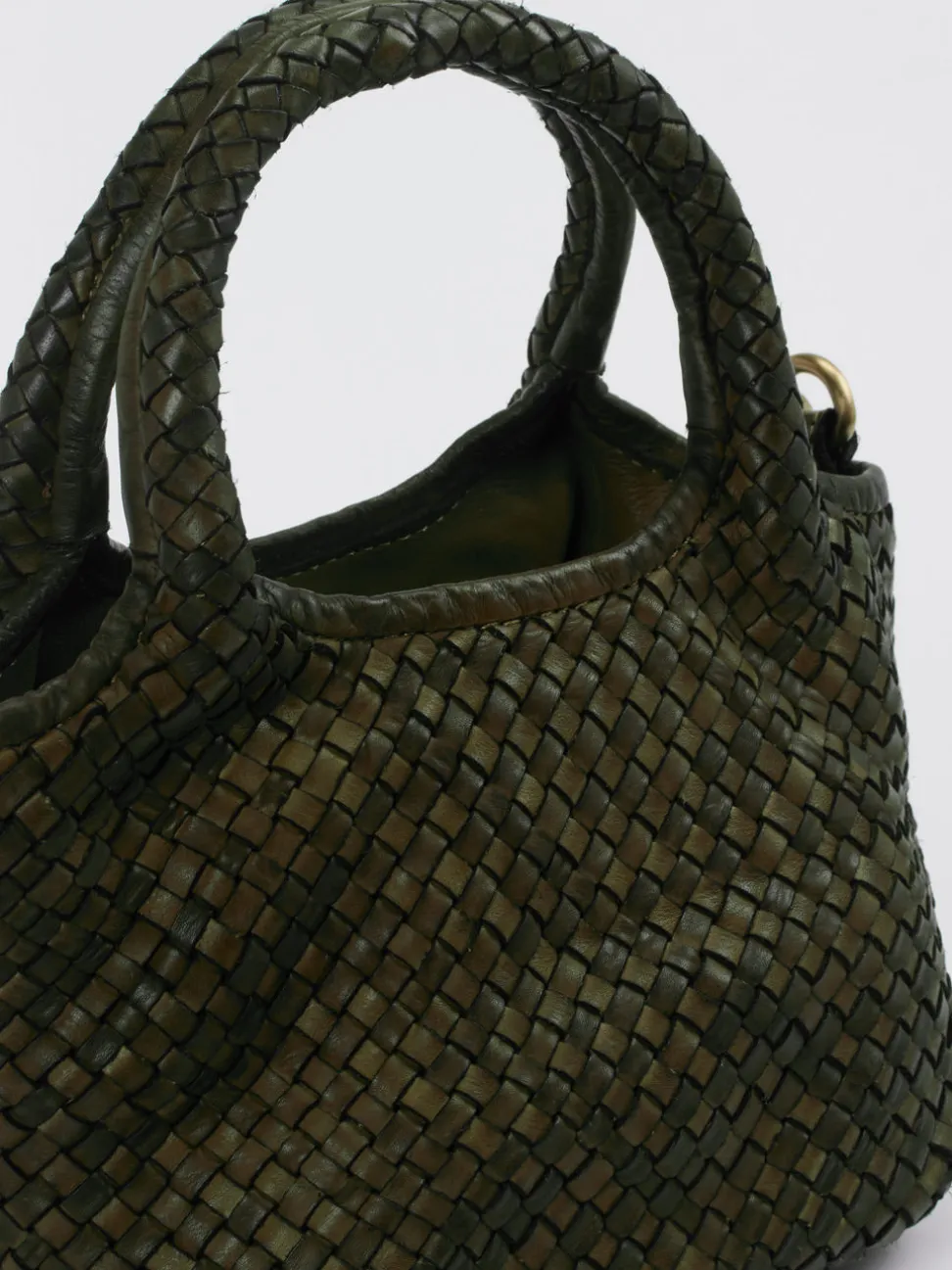 Marlon Firenze – Mini Tote Bag aus Kalbleder Olivgrün