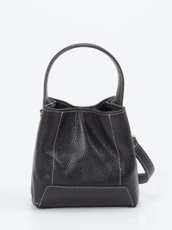 Marlon Firenze – Mini-Bucket Bag aus Kalbleder Schwarz
