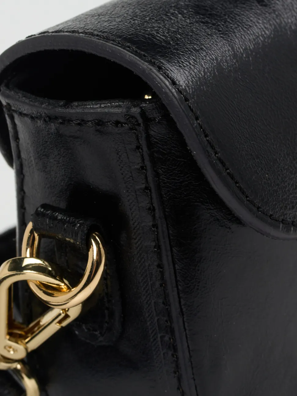 Marlon Firenze – Minitasche aus Metallicleder Schwarz