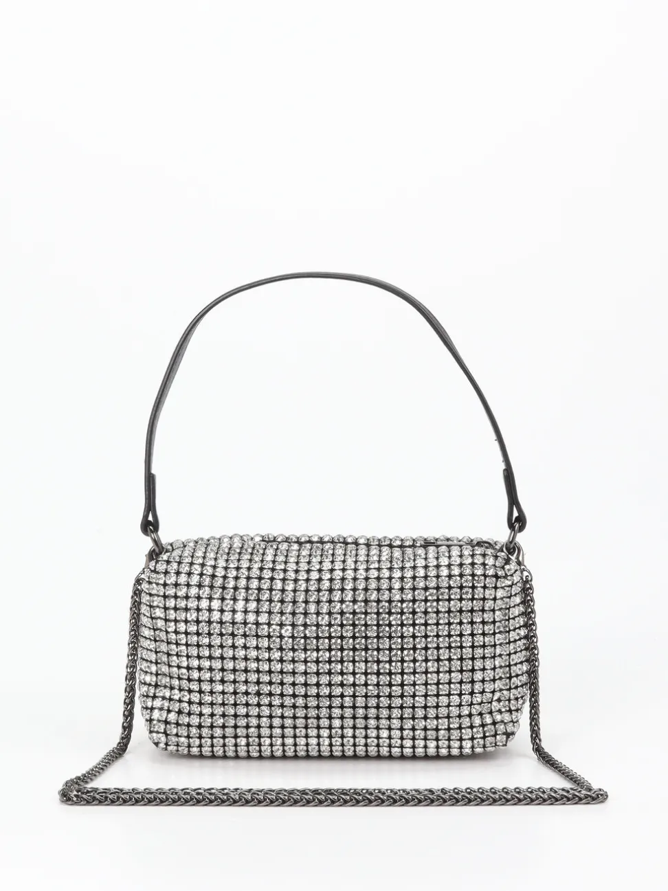 Marlon Firenze – Minitasche aus Metallicleder Silber