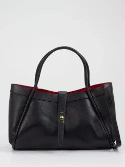 Marlon Firenze – Schultertasche aus Kalbleder Schwarz