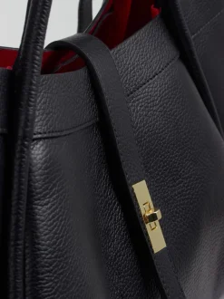 Marlon Firenze – Schultertasche aus Kalbleder Schwarz