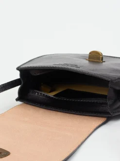 Marlon Firenze – Schultertasche aus Kalbleder Schwarz