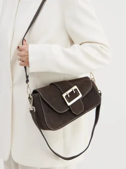 Marlon Firenze – Schultertasche aus Kalbleder Dunkelbraun
