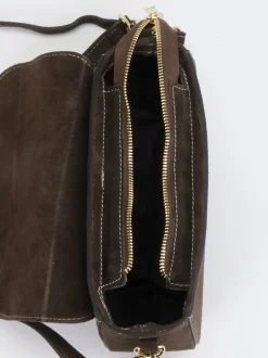 Marlon Firenze – Schultertasche aus Kalbleder Dunkelbraun