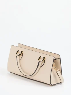 Marlon Firenze – Schultertasche aus Kalbleder Cremebeige