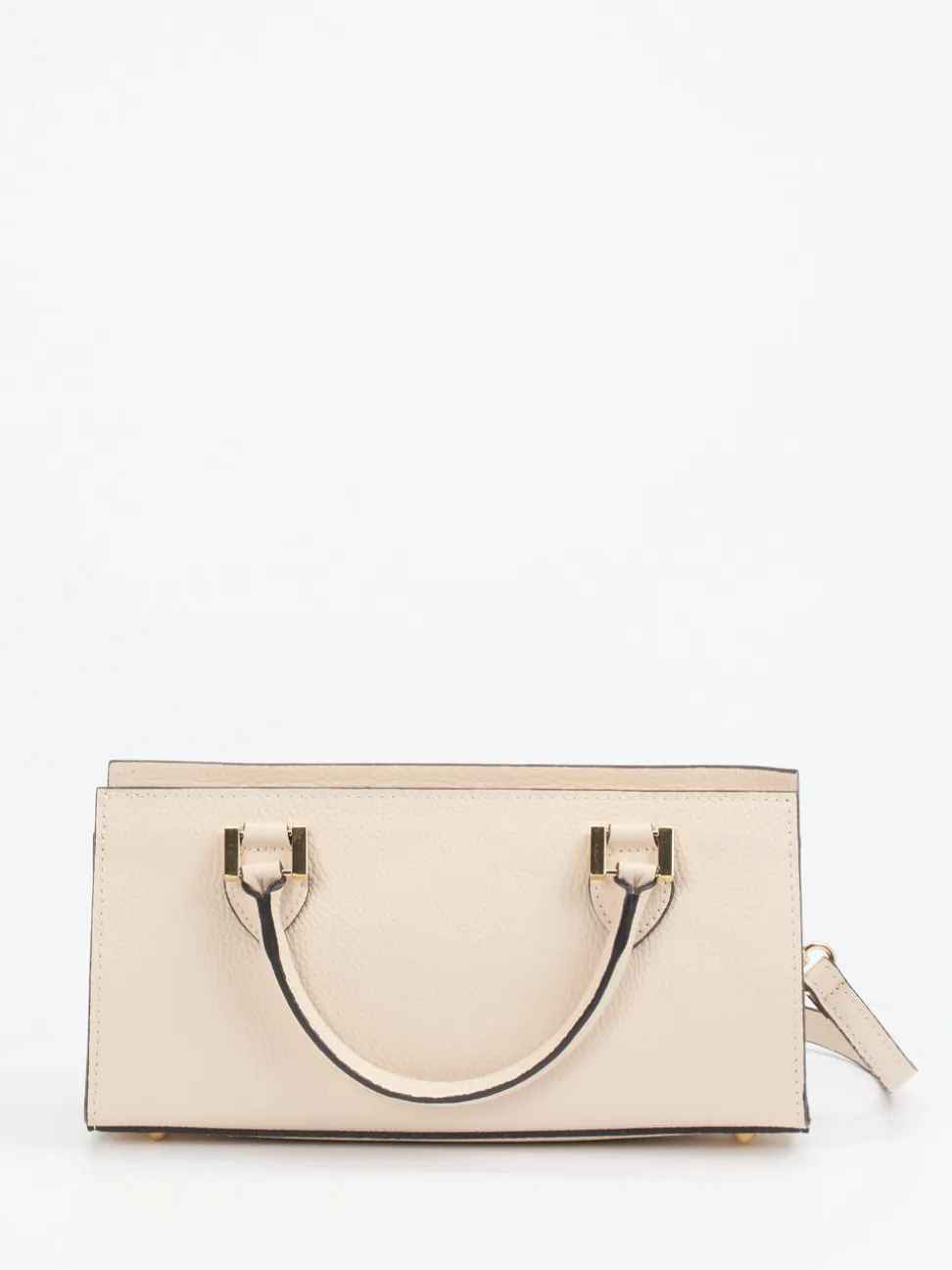 Marlon Firenze – Schultertasche aus Kalbleder Cremebeige