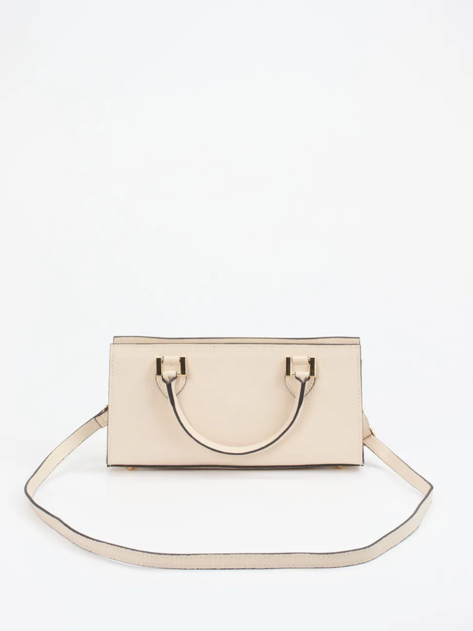 Marlon Firenze – Schultertasche aus Kalbleder Cremebeige