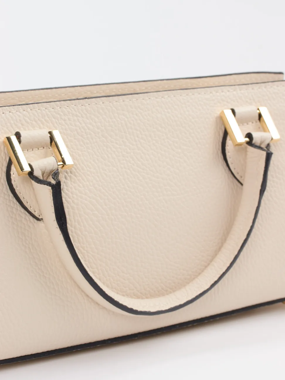 Marlon Firenze – Schultertasche aus Kalbleder Cremebeige