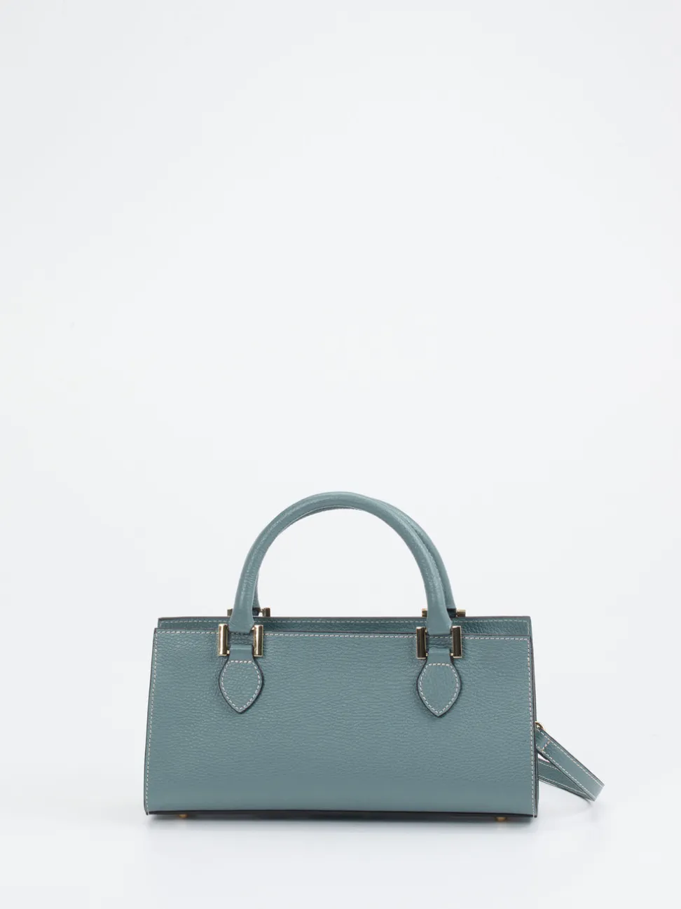 Marlon Firenze – Schultertasche aus Kalbleder Blaugrau