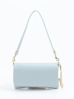 Marlon Firenze – Schultertasche aus Kalbleder Hellblau