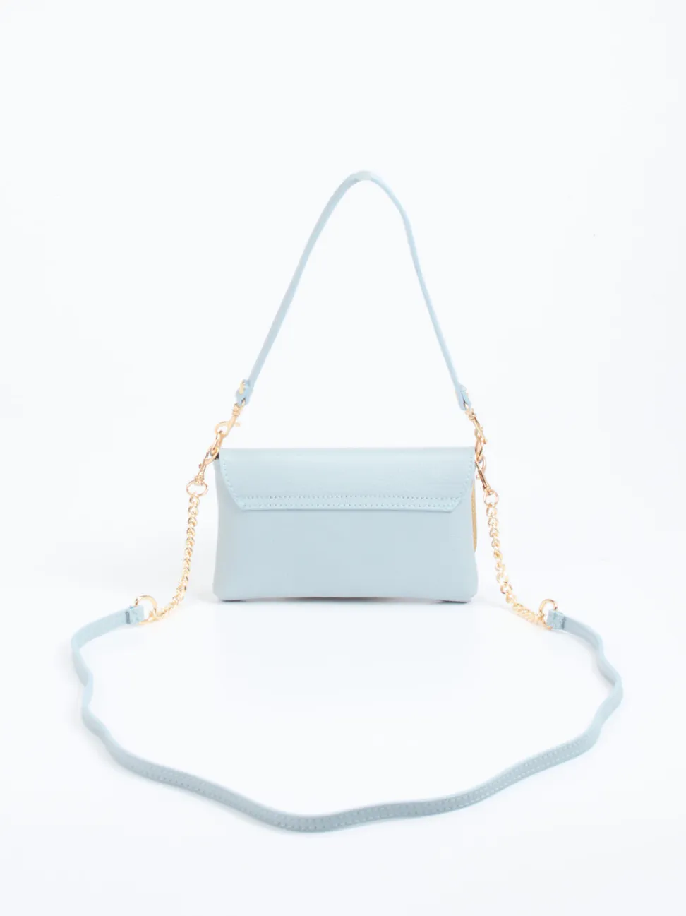 Marlon Firenze – Schultertasche aus Kalbleder Hellblau
