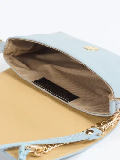 Marlon Firenze – Schultertasche aus Kalbleder Hellblau