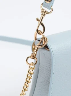 Marlon Firenze – Schultertasche aus Kalbleder Hellblau