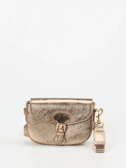 Marlon Firenze – Schultertasche aus Metallicleder bronzegold