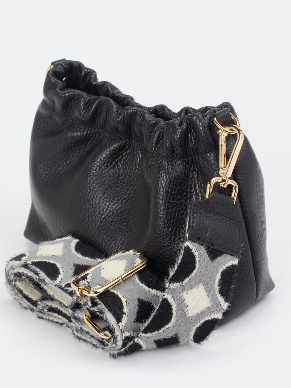 Marlon Firenze – Schultertasche aus Kalbleder Schwarz