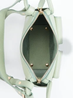 Marlon Firenze – Schultertasche aus Kalbleder Salbeigrün