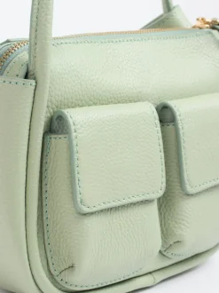 Marlon Firenze – Schultertasche aus Kalbleder Salbeigrün