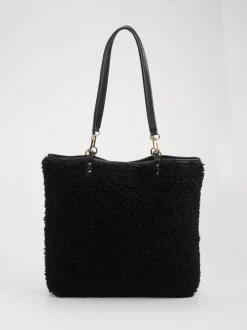 Marlon Firenze – Shopper aus Teddyfell Schwarz
