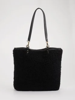Marlon Firenze – Shopper aus Teddyfell Schwarz