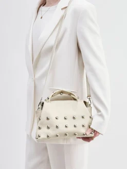 Marlon Firenze – Top Handle Bag aus Kalbleder Cremeweiß