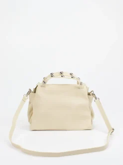 Marlon Firenze – Top Handle Bag aus Kalbleder Cremeweiß