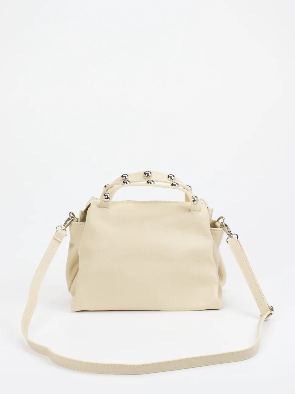 Marlon Firenze – Top Handle Bag aus Kalbleder Cremeweiß