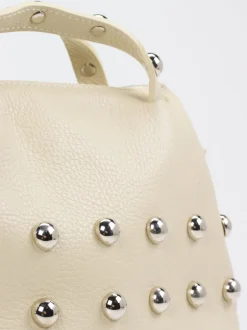 Marlon Firenze – Top Handle Bag aus Kalbleder Cremeweiß