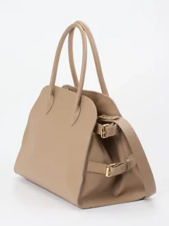 Marlon Firenze – Tote Bag aus Kalbleder in Taupe