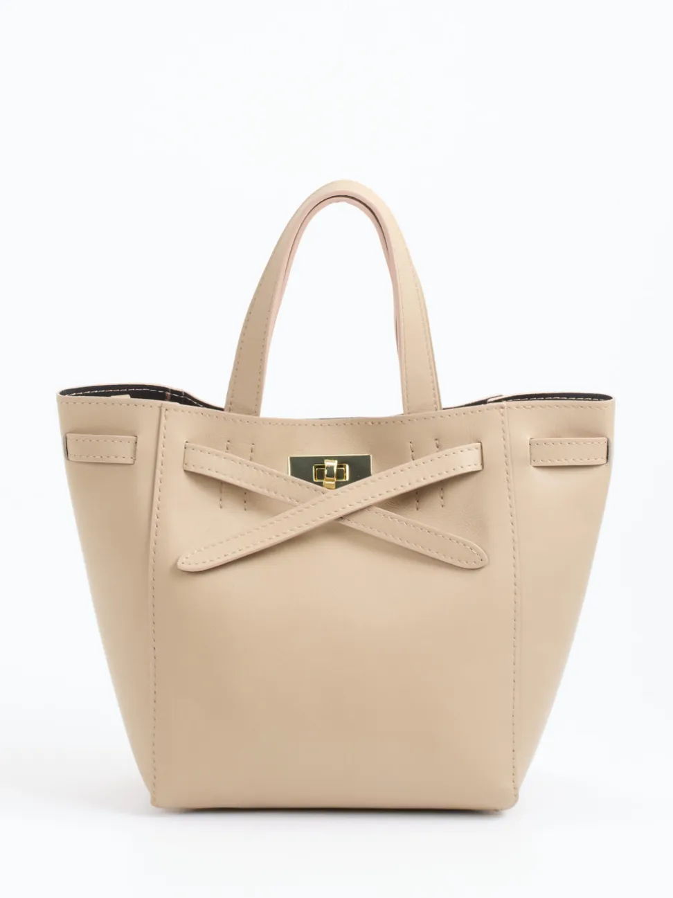 Marlon Firenze – Tote Bag aus Kalbleder taupefarben