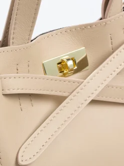 Marlon Firenze – Tote Bag aus Kalbleder taupefarben