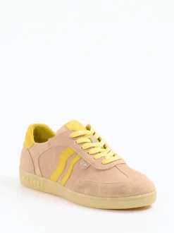 Mayori – Sneaker aus Veloursleder in Sandbeige