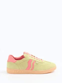 Mayori – Sneaker aus Veloursleder in Pastellgrün